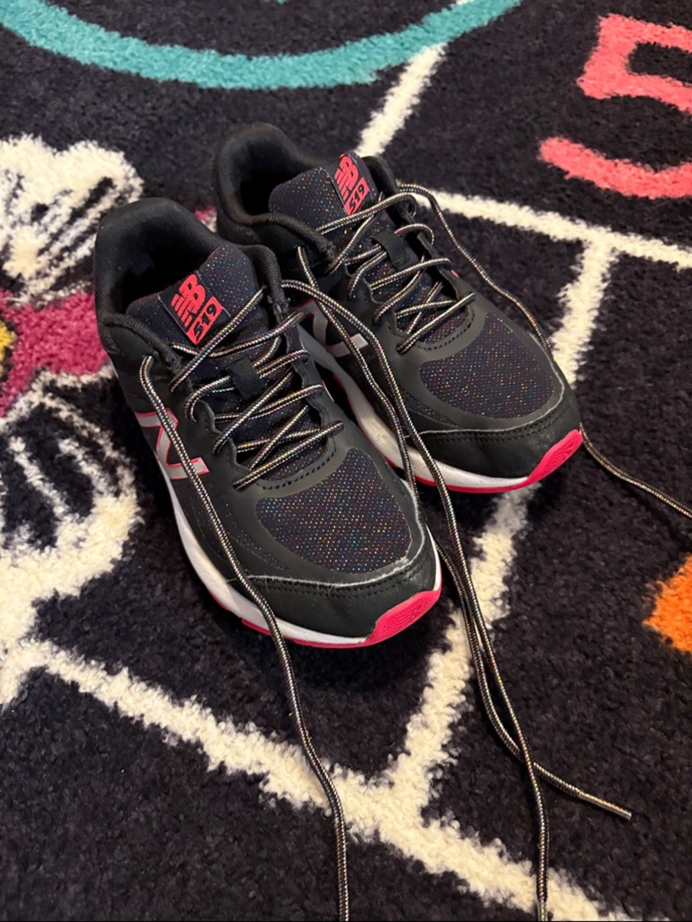 New Balance Kids 519 Running sneakers Black/Pink size 3